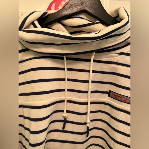 Vineyard Vines Shep Sweatshirt Funnel Neck Drawstring Striped Size XL - Picture 6 of 11